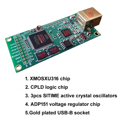 XMOS XU316 USB Digital Interface I2S IIS MQA for HiFi Amplifier 1