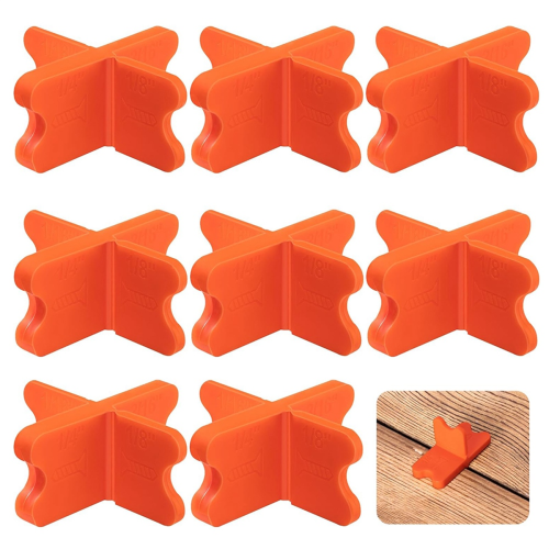 8 Pcs Deck Spacer Tool,4 Thicknesses Deck Board Spacers,Orange 1