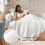 White Throw Blanket for Couch - Cozy Blanket for Women, Cute Throws 4