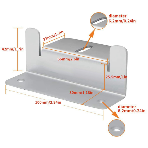 8PCS Solar Panel Mounting Bracket Kits Roof Z-Style Bracket B 1