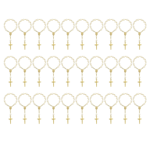 30PCS Mini Rosenkränze Taufe Acryl Rosenkranz Perlen Faux