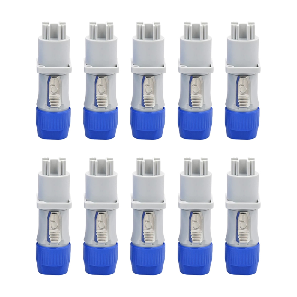 10Pcs Powercon Connector Input And Output Set White 4852954552281