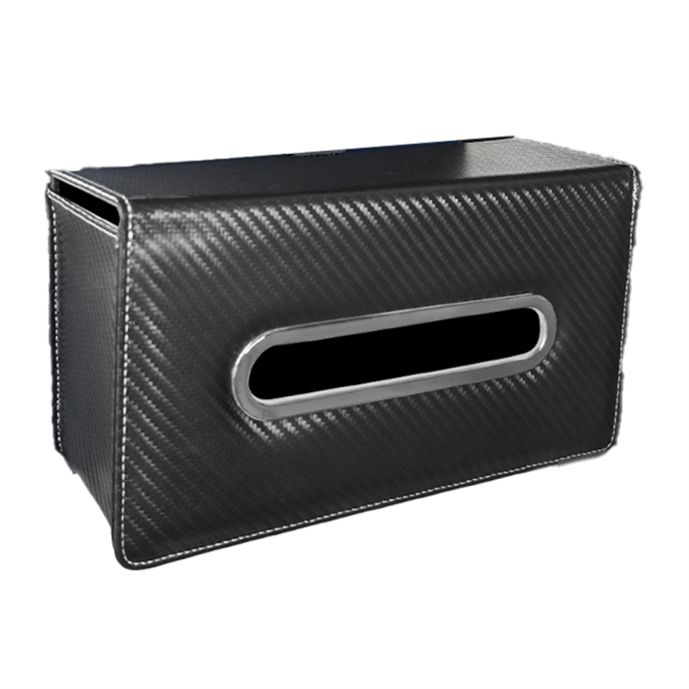 Car Tissue Box Leather Hanging Bag Seat Back Armrest Storage Box B 4852954552366