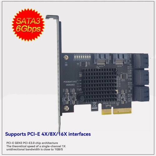 Placă de extensie PCI-E cu 8 porturi 1