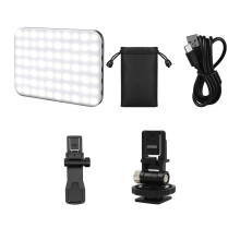 Lumină de umplere pentru selfie-uri, 60 LED-uri, 3 moduri de iluminare ajustabile, neagră