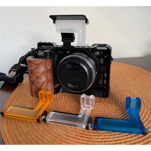 4 Color 4 in 1 Camera Flash Diffuser Cover for A6500 2