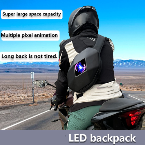 Τσάντα ώμου μοτοσικλέτας με φώτα LED Bluetooth DIY S 1