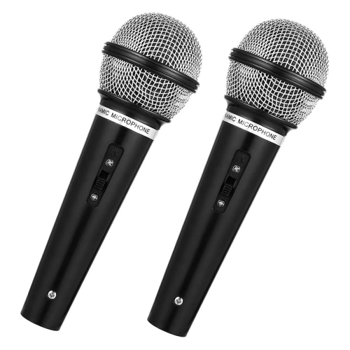2PCS Microphone Prop, Plastic Pretend Play Microphone