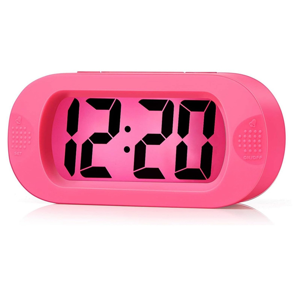 Sleek Travel Friendly Digital Alarm Clock Pink
