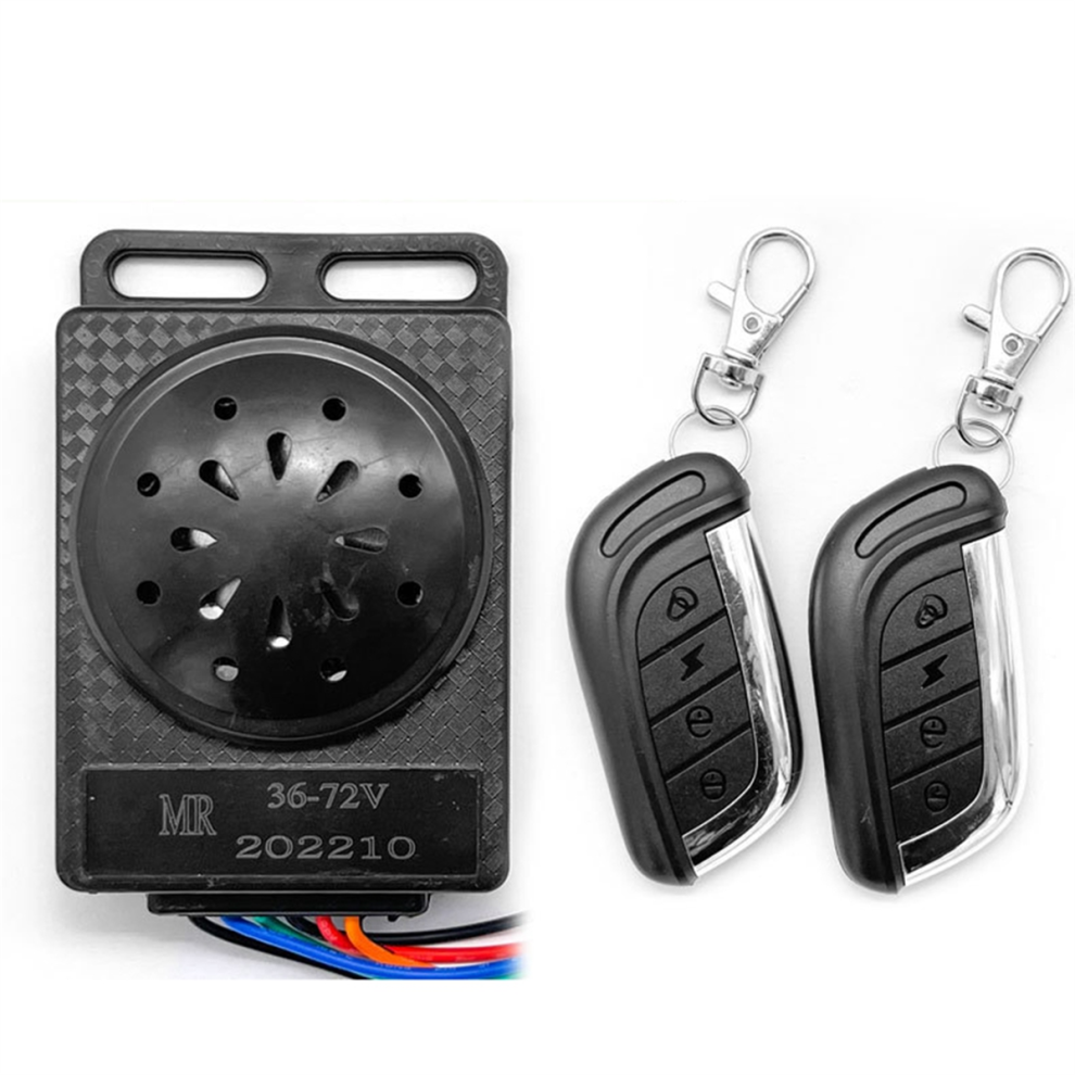 1 Set Anti-Theft Motorcycle Alarm E-Bike Remote Alarm 36-72V 4852954568336