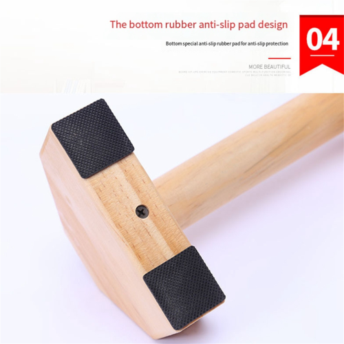 Pine Solid Wood Push-Up Non-Slip Handle Stand 40cm 2