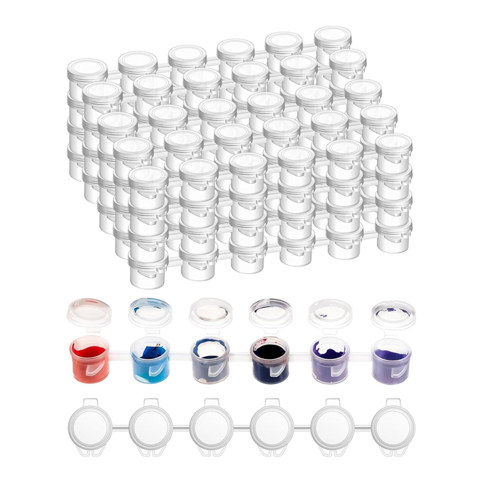120 StüCke Farbe BehäLter Mit Deckel, 40 Streifen Farbe BehäLter Farbe-image