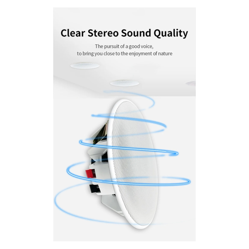 6 Inch 8 ohm Ceiling Speaker Full range stereo sound 2