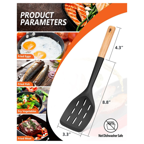 1SET Silicone Spatula, Non Stick Cooking Utensil Set 1
