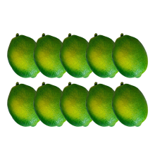 10PCS Artificial Lemons Set, Realistic Green Faux Lemons
