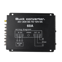 DC 24V to 12V Car Power Supply Converter Step-Down Inverter