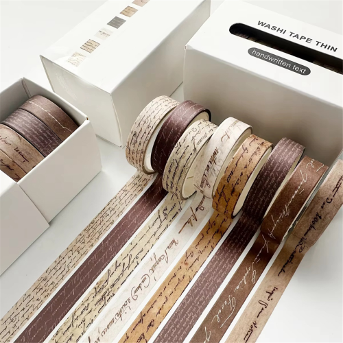 Vintage Englisch Text Reise Landschaft Material Collage Washi Tape 1