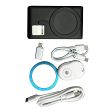Draadloze magnetische selfie-monitor voor weergave van de achtercamera - zwart
