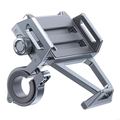 360-Grad-drehbare Motorrad-Handyhalterung Silber 1