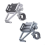 360-Grad-drehbare Motorrad-Handyhalterung Silber 3