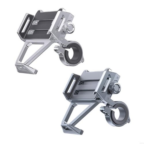 360-Grad-drehbare Motorrad-Handyhalterung Silber 2