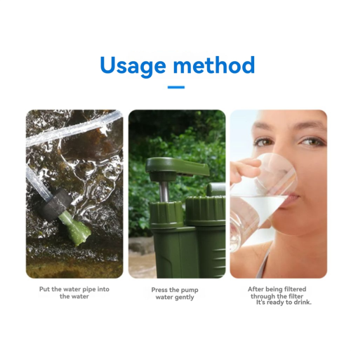 Outdoor Mini Portable Water Filter Pump High Flow, 2