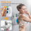 Back Scrubber for Shower,Wall-Mounted Electric Back Scrubber,EU Plug 3