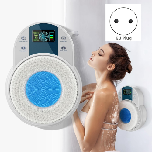 Back Scrubber for Shower,Wall-Mounted Electric Back Scrubber,EU Plug 1