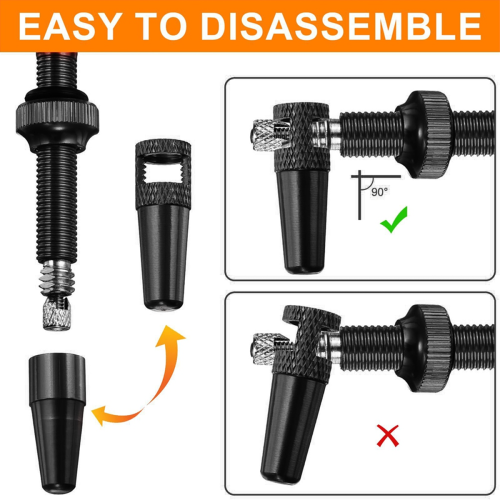 Βαλβίδα tubeless για ποδήλατο, σετ βαλβίδων Presta, CNC, Δρόμου/Gravel 2