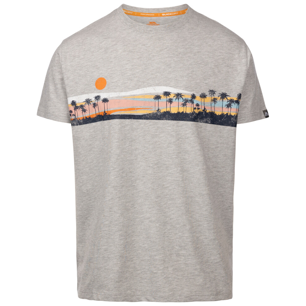 (M, Grey Marl) Trespass Mens Casual Short Sleeve T-Shirt Marmion
