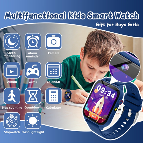 Children Study Smartwatch HD Camera Games Flashlight B 1