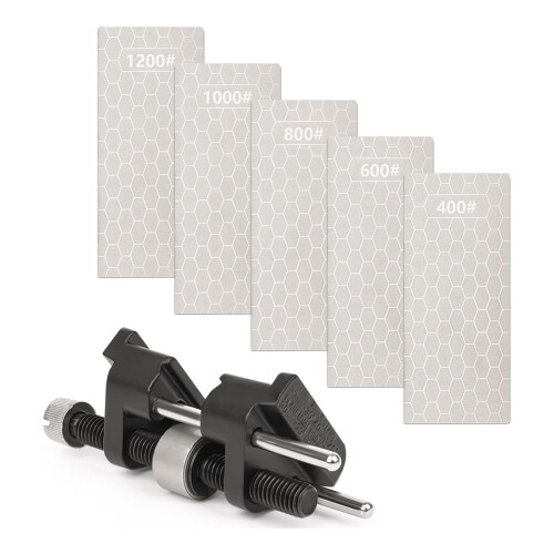 Kit d'affûtage pour gouges - Guide d'affûtage et 5 pierres diamant pour l'affûtage