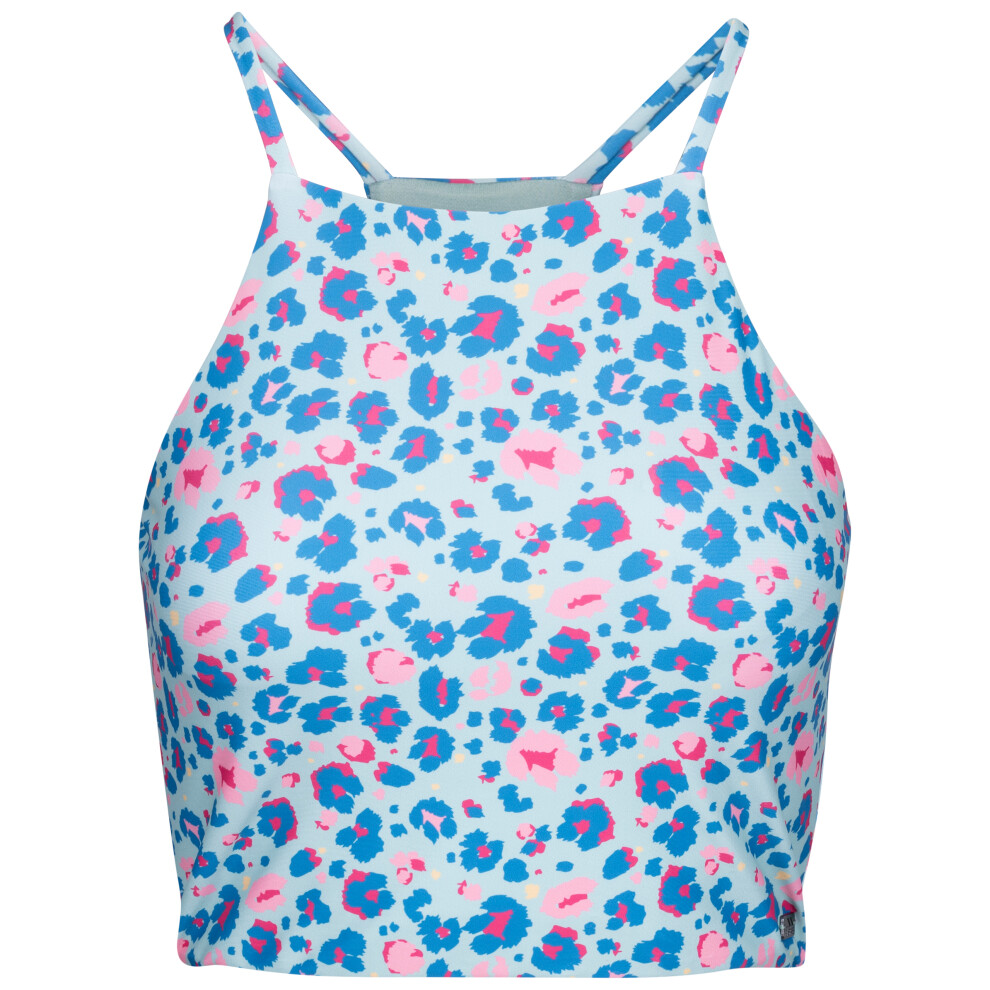 Trespass (8, Sage Abstract Leopard Print) Swim Crop Racer Top Harlow Women's Light Size 8
