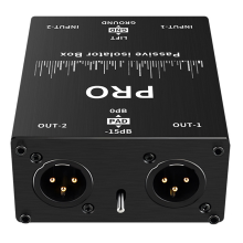 Isolador de áudio XLR de 6,35 mm | Mixer com Cancelamento de Ruído | Corrente de Áudio