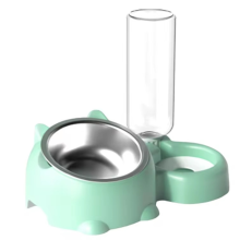 Water Bowl Set 16 Degree Tilted Dog Dish with Water Dispenser A
