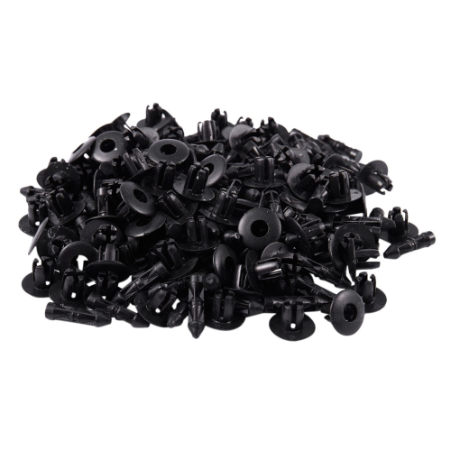 7mm Hole Plastic Rivets Fastener Car Bumper Push Clips 100 Pcs 1