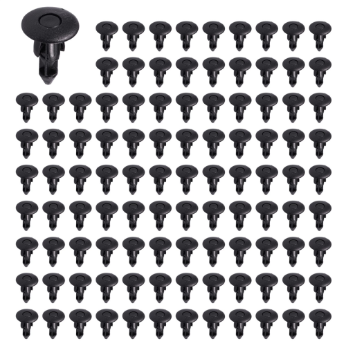 7mm Hole Plastic Rivets Fastener Car Bumper Push Clips 100 Pcs
