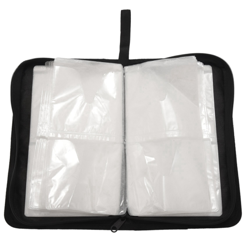 80 Discos - Bolsa de couro com zíper para CD, DVD e disco rígido - Marrom 1