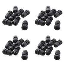 8 ks PG7 Čierne plastové vodotesné káblové zátky 3–6,5 mm