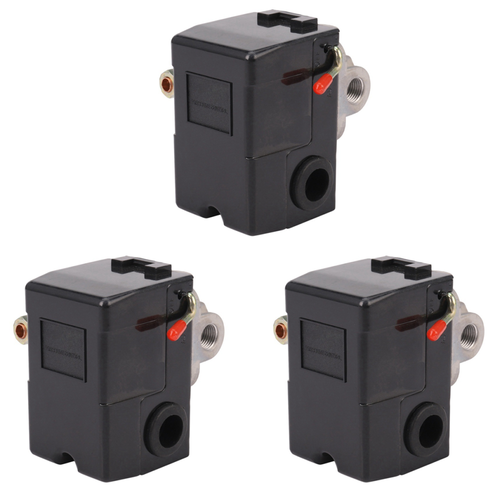 Pressure Switch Control Air Compressor 140-175 Psi 4 Port Black 4854095346781