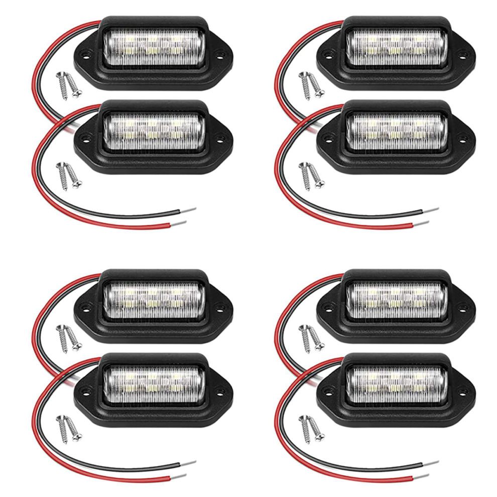 2Pcs 12V Led Number License Plate For Car Boats Motorcycle Light 4854095351327