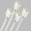5V 3-pin forlængerkabel til computer 1 til 2 hub-splitter, hvid 4