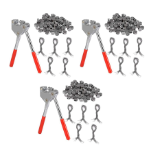 100 piezas de sellos de plomo en forma de frijol de 8 mm, 100 piezas de alambre de acero, 1 pieza de crimpadora para sellos