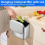 Compost Bin 1.05 Gallon Wall Mounted Trash Can with Lid, Garbage Can 6