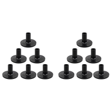 6 peças de anéis plásticos para pratos, anéis longos para kits de bateria