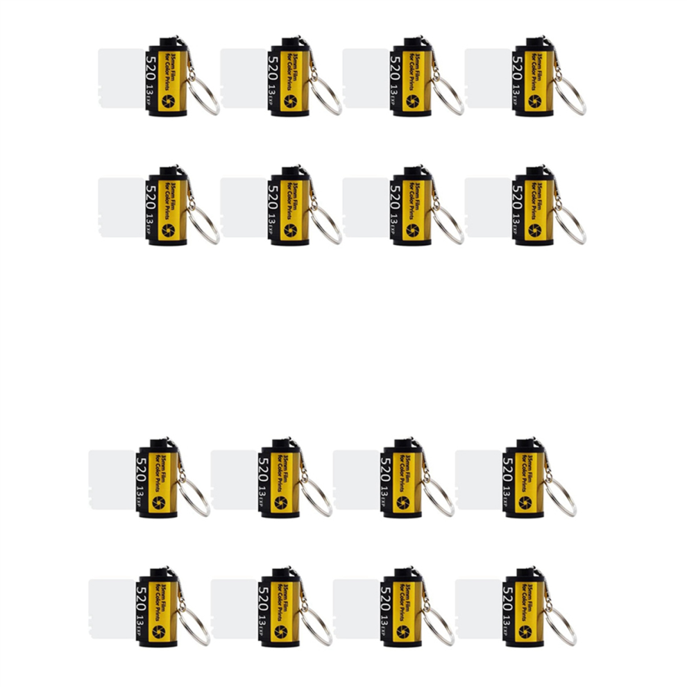 8 Stuks Sublimatie-Geheugenfilmrol Sleutelhanger, Dubbelzijdige Sublimatie-image