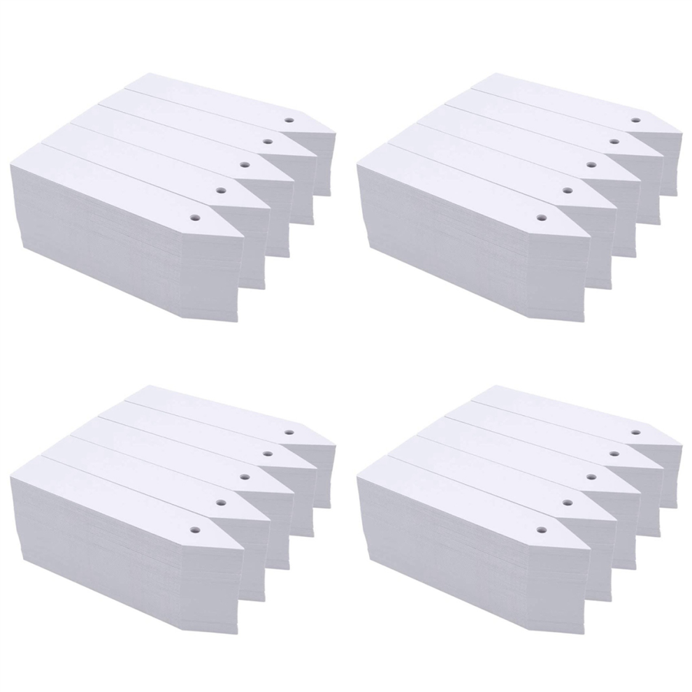 Étiquettes pour plantes, étiquettes en plastique pour pépinière et jardin (500 pièces, blanches)
