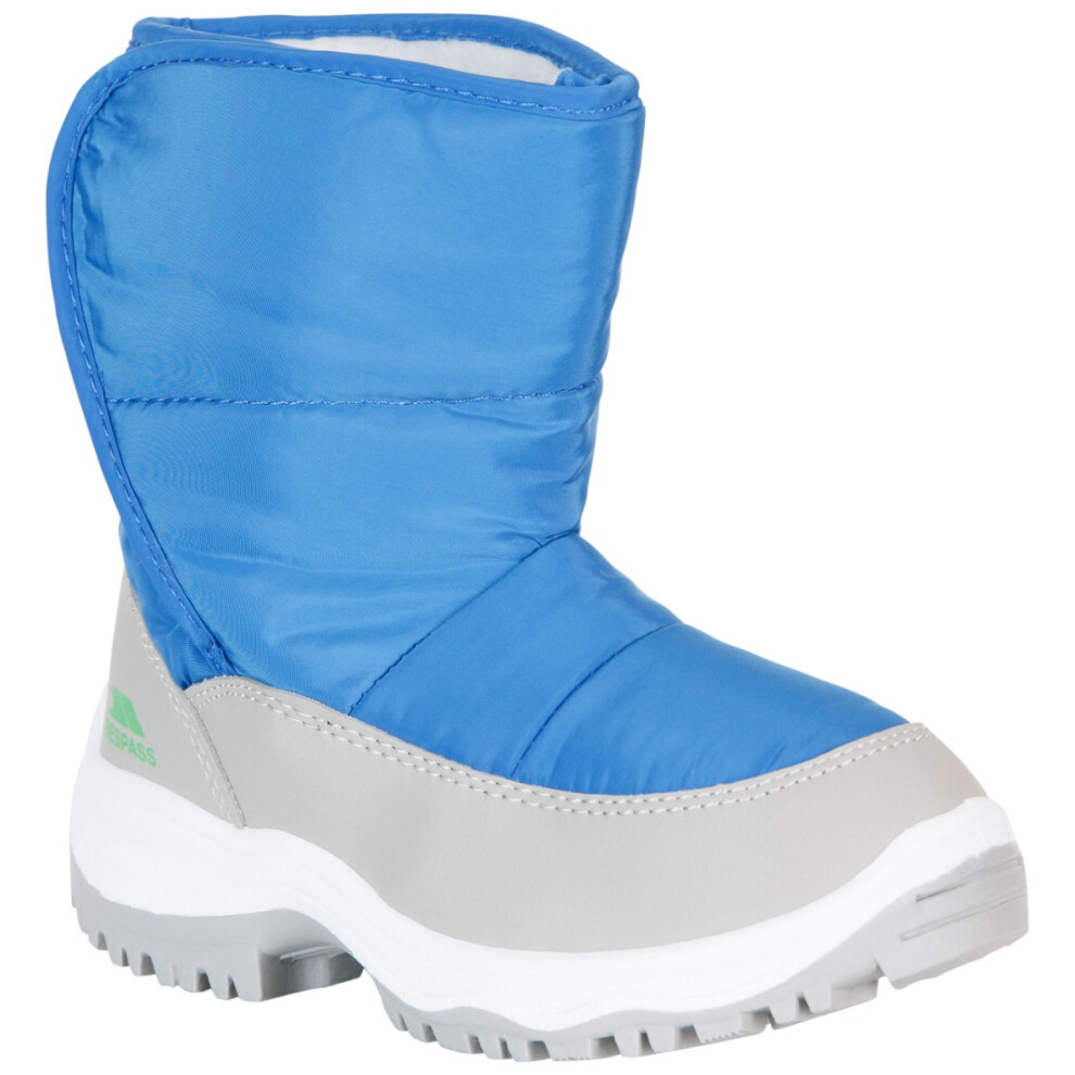 (9, Bright Blue) Trespass Kids Snow Boots Boys Girls Hayden