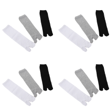 3 paar Japanse flip-flop zori-sokken wit+zwart+grijs