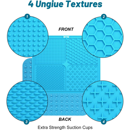 Lick Mat, Dog Licking Mat with Suction Cups Blue 2